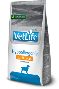 Farmina VetLife Hypoallergenic Fish&Potato с рыбой и картофелем при пищевой аллергии для собак фото, цены, купить