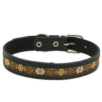 Ошейник кожаный с тесьмой 20мм 27-35см фото, цены, купить