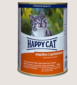 Happy Cat Консервы 400г кусочки в соусе индейка, цыпленок фото, цены, купить