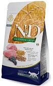 Farmina N&D LowGrain ADULT Lamb&Blueberry низкозерновой ягненок, черника для кошек 1,5кг фото, цены, купить