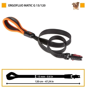 Поводок Ferplast для собак ErgoFluo Matic G15/120см Оранжевый фото, цены, купить
