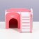 Дом для грызунов с лесенкой и террасой 15*10*3 см розовый фото 