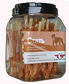 Лакомства Green Qzin СТАТЬ Сушеное мясо индейки на воловьей коже 750г (банка) фото, цены, купить