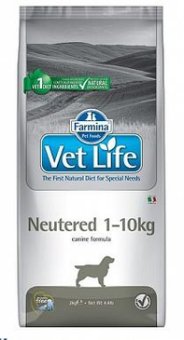Farmina VetLife Neutered (вес 1-10кг) для кастрированных и стерилизованных собак 2кг фото, цены, купить
