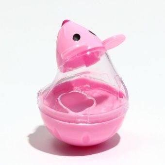 Игрушка-неваляшка "Мышка" с отсеком для лакомств (лакомства до 1 см) 4,7*6,5 см, розовая фото, цены, купить