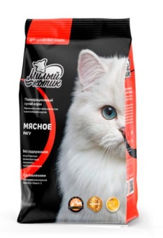 Милый Котик Мясное рагу  сухой корм для кошек 1,5кг + 300г в подарок фото, цены, купить
