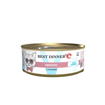 Best Dinner Vet Profi Hepatic консервы с курицей для кошек 100г фото, цены, купить