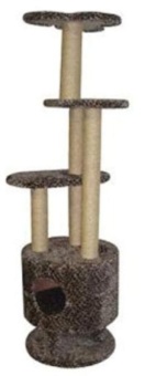 Пушок домик круглый двухъярусный с цветочком 1,7м для кошек