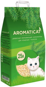 AromatiCat Наполнитель древесный впитывающий 25л 15кг фото, цены, купить