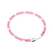 Светящийся ошейник с USB-зарядкой (розовый) 60см* D=1см (силикон + LED) (JPF-008UM-pink) фото, цены, купить