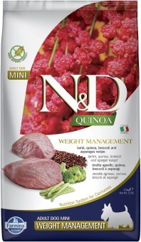 Farmina N&D  Lamb&QUINOA WEIGHT MANAGEMENT с ягненком для контроля веса для мини пород 800г фото, цены, купить