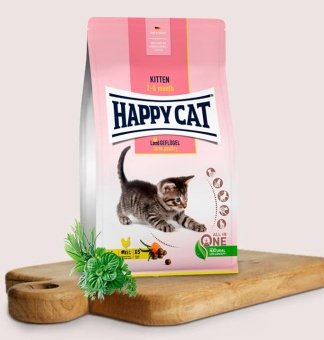 Happy CAT KITTEN Land Geflügel Домашняя Птица 1,3 кг с 4 недель-4 месяцев фото, цены, купить