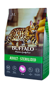 Mr.Buffalo STERILIZED с индейкой для стерилизованных кошек 10кг 