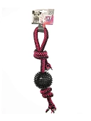 M-Pets игрушка для собак из каната TWIST Prickly 42см розовая фото, цены, купить