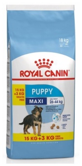 Royal Canin Maxi Puppy для щенков крупных пород  с 2х месяцев до 12 мес 15кг+3кг в подарок  фото, цены, купить