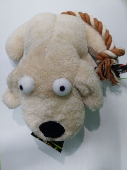 Игрушка Собака мягкая с веревочным хвостом 25*19см+хвост 20см фото, цены, купить