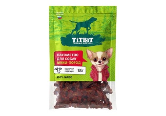 TiTBiT Косточки говяжьи для собак мини пород 100г фото, цены, купить