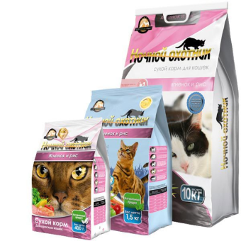 Ночной Охотник Ягненок Рис для кошек фото, цены, купить