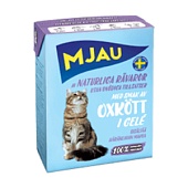 MJAU консервы 380г мясные кусочки говядины в желе для кошек фото, цены, купить