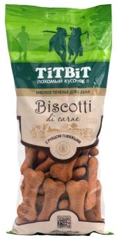 TiTBiT Печенье Бискотти с рубцом говяжьим фото, цены, купить