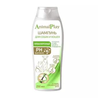Animal Play-Шампунь гипоаллергенный с аминокислотами и экстрактом шалфея для собак и кошек 250мл фото, цены, купить