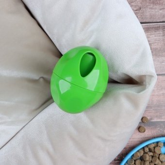 Игрушка для сухого корма "Яйцо", 6,7 см, зелёная фото, цены, купить