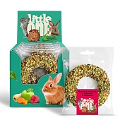 Лакомство Little One Вкусное Колечко с Травами и Зеленью, для морск. свинок, кроликов, шиншилл 50г фото
