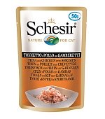SCHESIR пауч 50г с тунцом,креветками,цыпленком для кошек