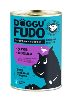 Doggufūdo консервы для собак утка с овощами паштет 400г фото, цены, купить