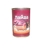 ЛАЙДА Мелкорубленый фарш курицы с рисом консервы 400г для собак фото, цены, купить