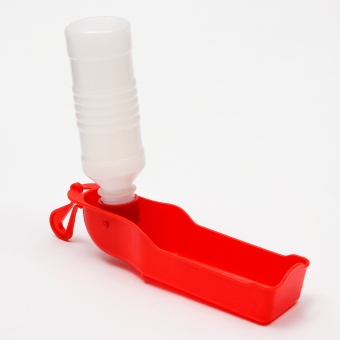 Поилка прогулочная 250 мл, красная фото Поилка прогулочная 250 мл, красная фото, цены, купить