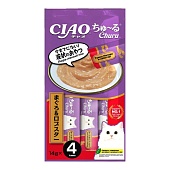 INABA CIAO Churu Тунец и королевский лобстер пюре для кошек 4*14г фото, цены, купить