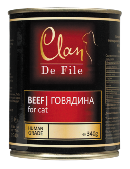Clan De File консервы 340г кусочки говядины для кошек фото, цены, купить