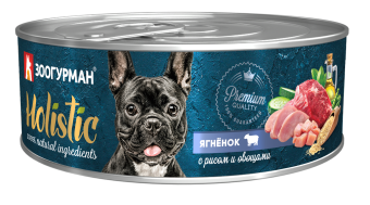 Зоогурман консервы Holistic 100г с ягненком, рисом, овощами для собак фото, цены, купить