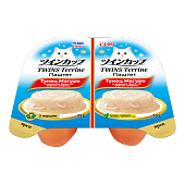 INABA CIAO Twins Terrine Тунец Магуро и куриное филе со вкусом ширасу, паштет для кошек 2*35г фото, цены, купить