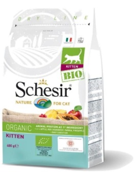 SCHESIR Organic  KITTEN Яблоко,брусника,папайя,ананас 400г для котят фото, цены, купить