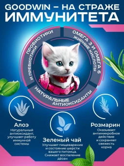 GOODWIN для котят, беременных и кормящих кошек, с индейкой 1,5кг фото, цены, купить