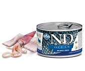Farmina N&D MINI Ocean Cod & Squid Консервы для собак, треска, кальмар 140г фото, цены, купить