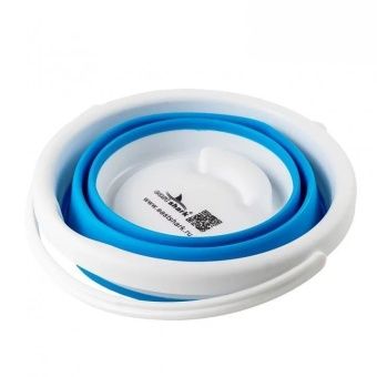 Ведро силиконовое круглое складное 26*16*20 см 5 л синее фото, цены, купить