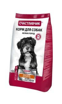Счастливчик для собак мелких пород, мясное ассорти 2кг  фото, цены, купить