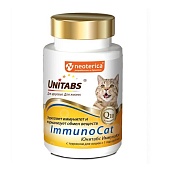 Витамины Unitabs ImmunoCat с Q10 для кошек, 120таб фото, цены, купить