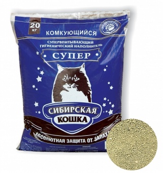 Сибирская Кошка "Супер" 20кг (комкующийся) фото, цены, купить