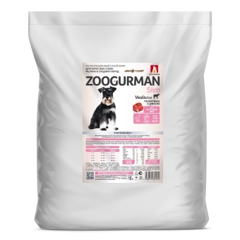 Zoogurman Slim сухой корм для взрослых собак мелких и средних пород с телятиной и рисом - 10 кг фото, цены, купить