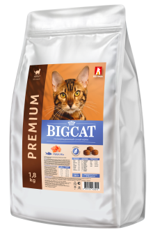 Zoogurman BIG CAT сухой корм для кошек с мясом рыбы MIX 1.8кг фото, цены, купить