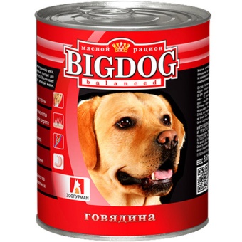 Зоогурман BIG DOG консервы  850г с говядиной для собак фото, цены, купить
