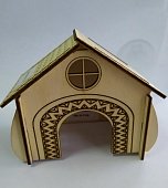 Домик для грызунов SHU-SHU 14*10*8см Русская Изба дерево фото