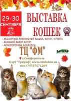Выставка кошек в Торговом Центре ФМ в сентябре