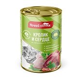 Ночной Охотник консервы 415г с кроликом, сердцем в желе для кошек фото, цены, купить