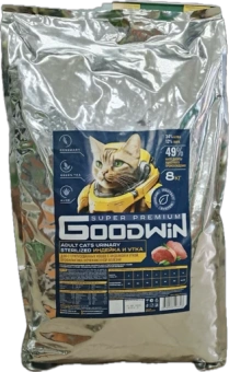 GOODWIN для стерилизованных кошек/кастрированных котов, для мочекаменной болезни Индейка и Утка 8кг фото, цены, купить
