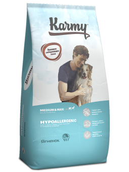 KARMY Hypoallergenic Medium & Maxi с ягненком для собак средних и крупных пород 14кг фото, цены, купить